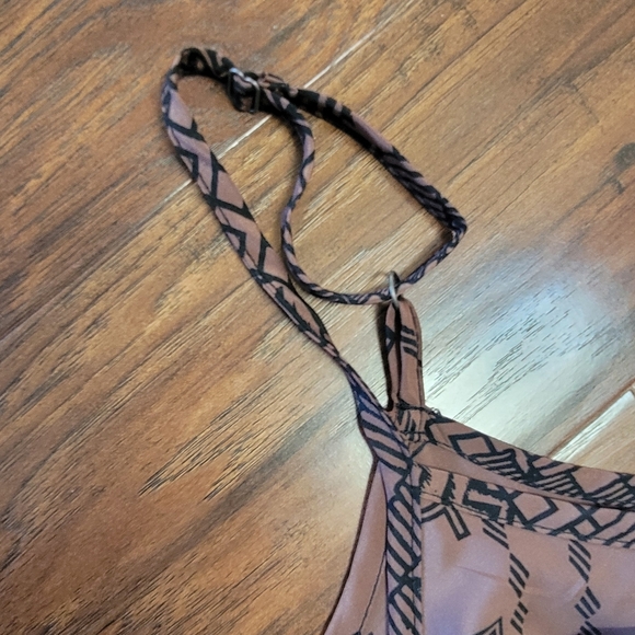 Xhilaration Zip Up Ruffle Sundress Brown And Black Size Small NWT Never Worn - Picture 8 of 10